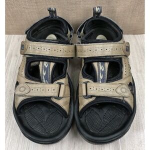 FootJoy Golf Sandals Brown Leather Adjustable Straps Soft Spikes Men's Size 10M